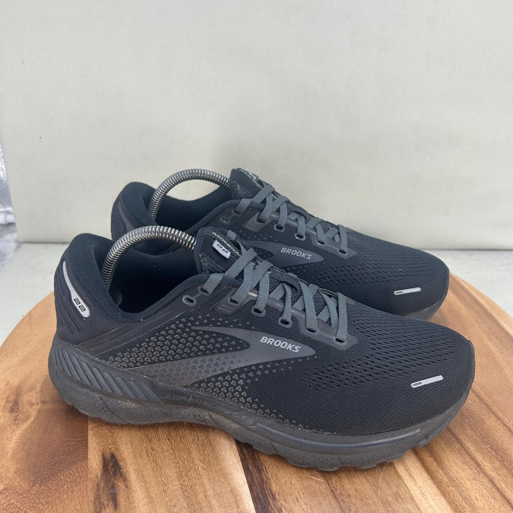 Brooks Adrenaline GTS 22 Mens Black Running Shoes 9.5 Extra Wide 4E 1103664E020